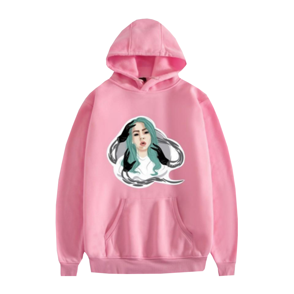 BILLIE EILISH - WOMEN'S BILLIE EILISH HOODIE PULLOVER HOODED SWEATSHIRT